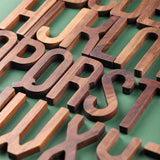 Nordic Style Black Walnut Decorative Letters Wooden Alphabet