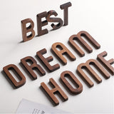 Nordic Style Black Walnut Decorative Letters Wooden Alphabet