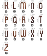Nordic Style Black Walnut Decorative Letters Wooden Alphabet