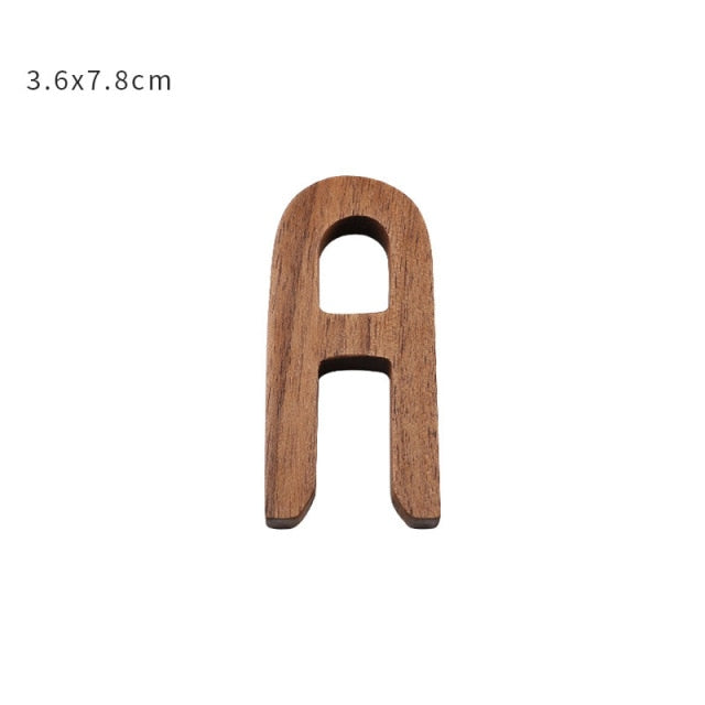 Nordic Style Black Walnut Decorative Letters Wooden Alphabet