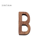 Nordic Style Black Walnut Decorative Letters Wooden Alphabet