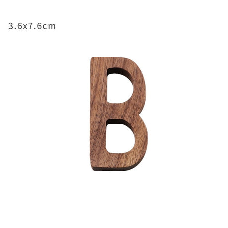 Nordic Style Black Walnut Decorative Letters Wooden Alphabet