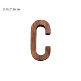 Nordic Style Black Walnut Decorative Letters Wooden Alphabet