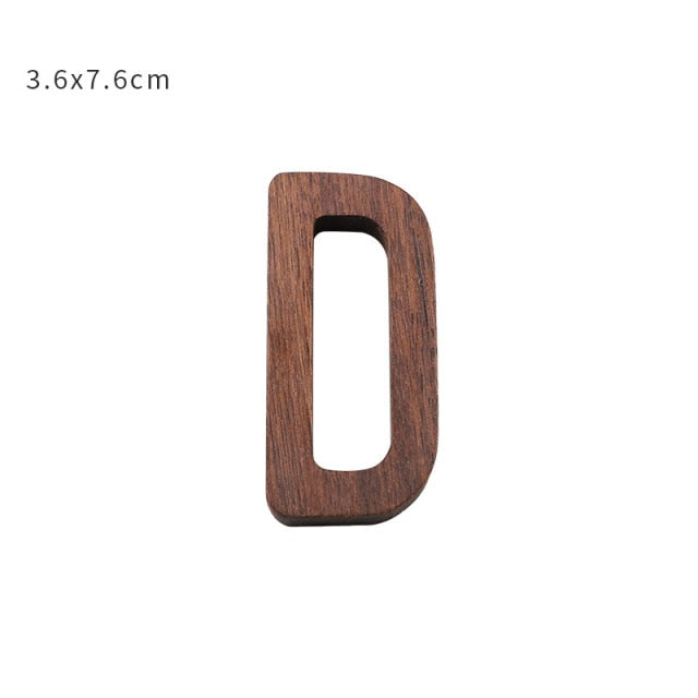 Nordic Style Black Walnut Decorative Letters Wooden Alphabet