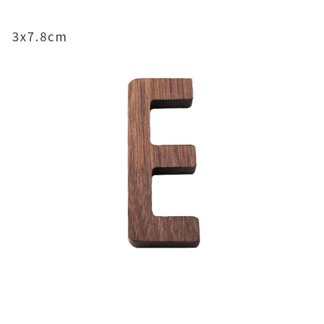 Nordic Style Black Walnut Decorative Letters Wooden Alphabet