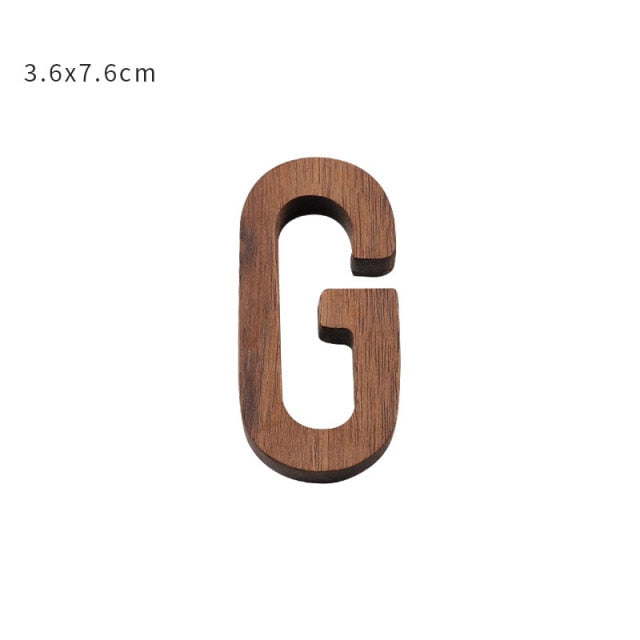 Nordic Style Black Walnut Decorative Letters Wooden Alphabet