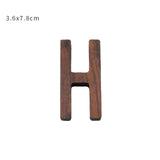 Nordic Style Black Walnut Decorative Letters Wooden Alphabet