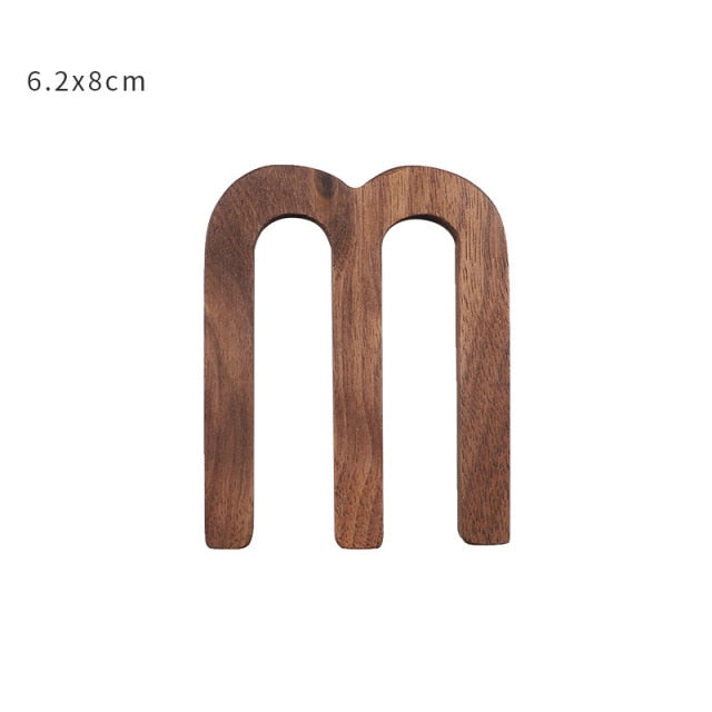 Nordic Style Black Walnut Decorative Letters Wooden Alphabet