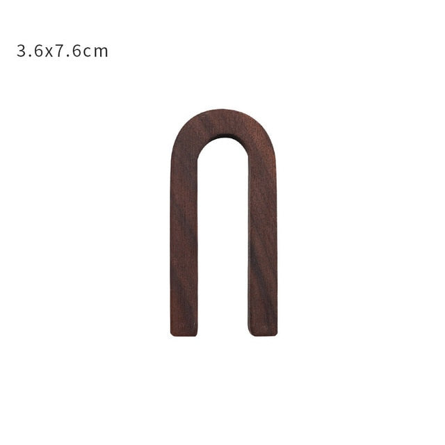 Nordic Style Black Walnut Decorative Letters Wooden Alphabet