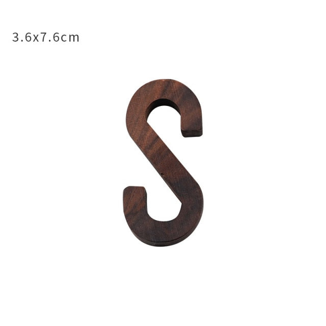 Nordic Style Black Walnut Decorative Letters Wooden Alphabet