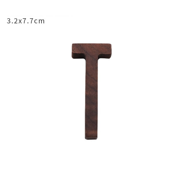 Nordic Style Black Walnut Decorative Letters Wooden Alphabet