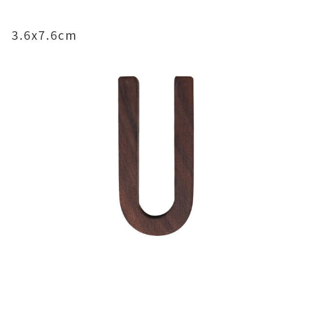 Nordic Style Black Walnut Decorative Letters Wooden Alphabet