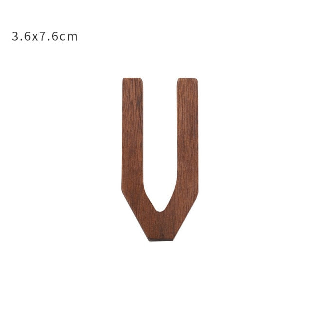 Nordic Style Black Walnut Decorative Letters Wooden Alphabet