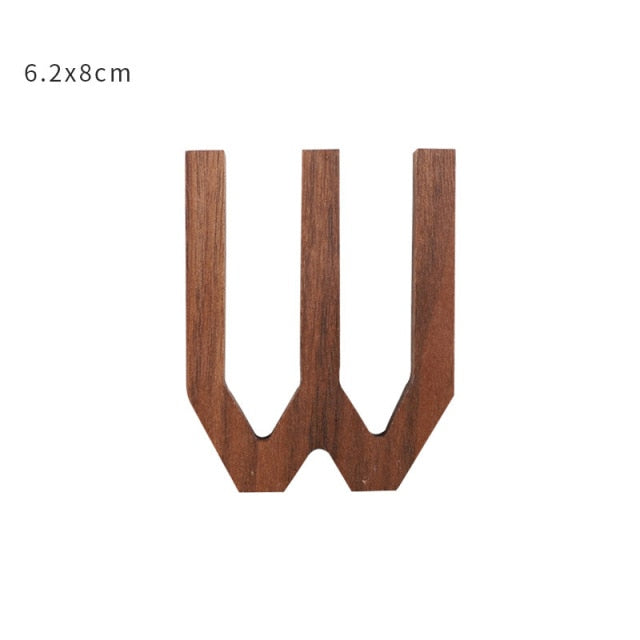 Nordic Style Black Walnut Decorative Letters Wooden Alphabet
