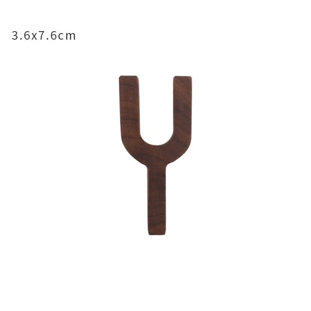 Nordic Style Black Walnut Decorative Letters Wooden Alphabet