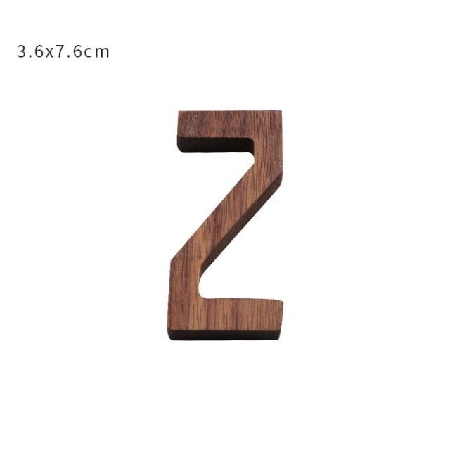 Nordic Style Black Walnut Decorative Letters Wooden Alphabet