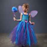 Peacock Fairy Girl Tutu Dress Kids Costume