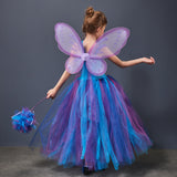 Peacock Fairy Girl Tutu Dress Kids Costume