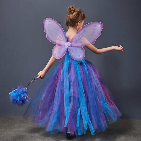 Peacock Fairy Girl Tutu Dress Kids Costume