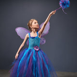 Peacock Fairy Girl Tutu Dress Kids Costume