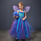 Peacock Fairy Girl Tutu Dress Kids Costume