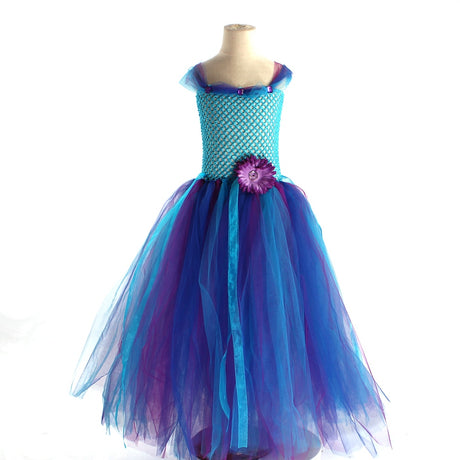 Peacock Fairy Girl Tutu Dress Kids Costume