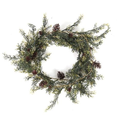 Christmas Wreath Berries Cones Artificial Vine Hanging Floral Foliage Garland Christmas Decorations