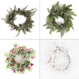 Christmas Wreath Berries Cones Artificial Vine Hanging Floral Foliage Garland Christmas Decorations