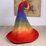 Rainbow Felt Witch Hat