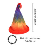 Rainbow Felt Witch Hat