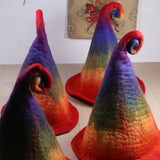 Rainbow Felt Witch Hat