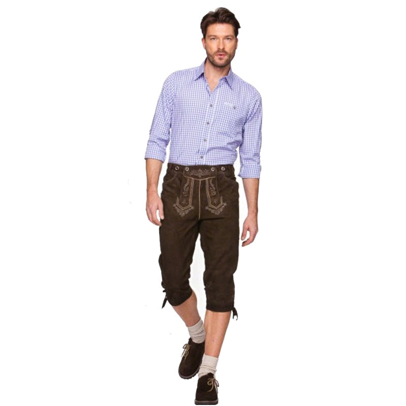 Oktoberfest Beerfest Hansel Costume Faux Leather Lederhosen