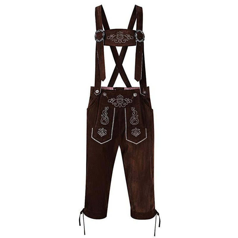 Oktoberfest Beerfest Hansel Costume Faux Leather Lederhosen