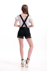 Bavarian Beer Girl Oktoberfest Lederhosen with Shirt Costumes Set