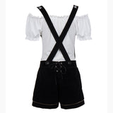 Bavarian Beer Girl Oktoberfest Lederhosen with Shirt Costumes Set