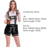 Bavarian Beer Girl Oktoberfest Lederhosen with Shirt Costumes Set