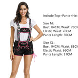 Bavarian Beer Girl Oktoberfest Lederhosen with Shirt Costumes Set