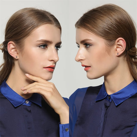 X Stud Earrings 925 Sterling Silver Cross