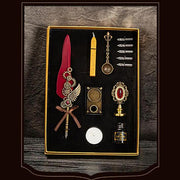 Steampunk Fountain Pen and Wax Seal Stamp Gift Set
