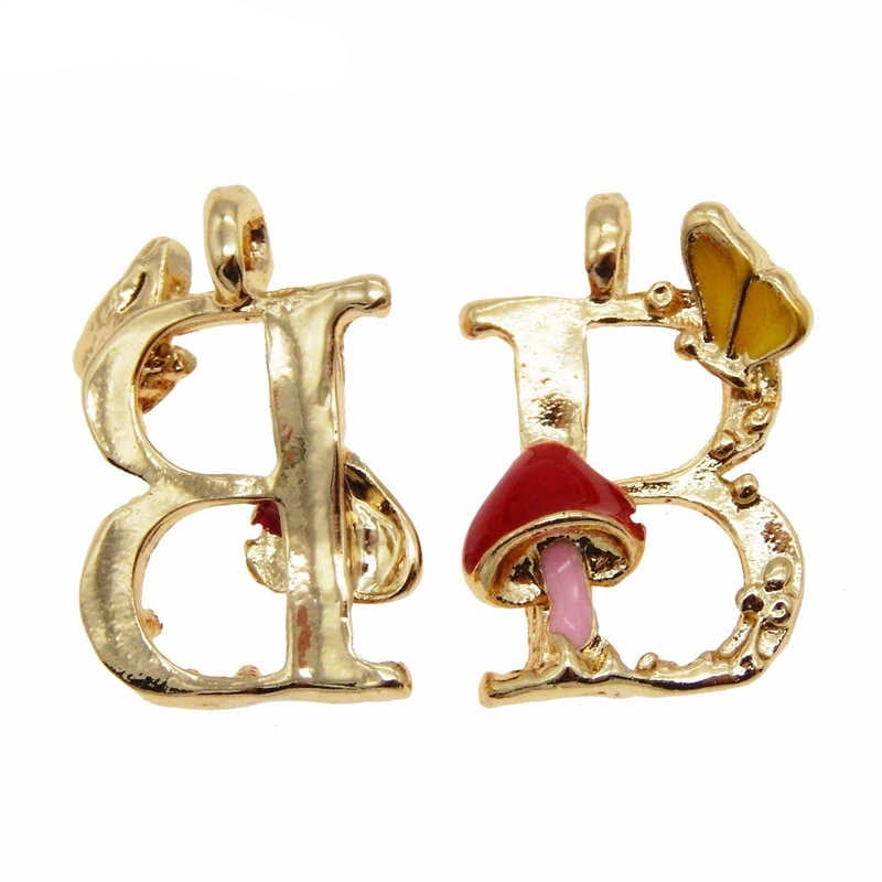 A-Z 26 Letters Enamel Alphabet Charms DIY Jewellery Making Supplies