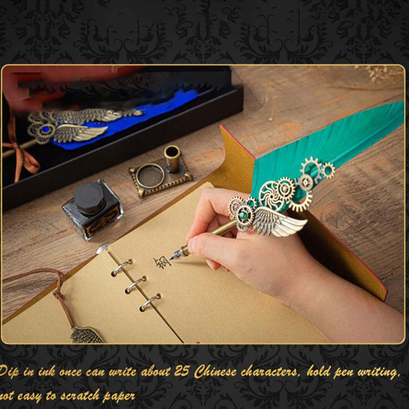 Steampunk Fountain Pen and Wax Seal Stamp Gift Set