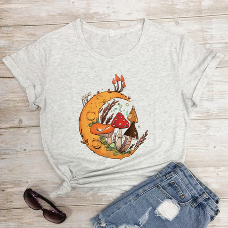 Moon Mushies T-shirt Cottagecore