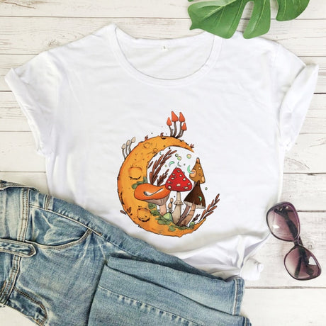 Moon Mushies T-shirt Cottagecore