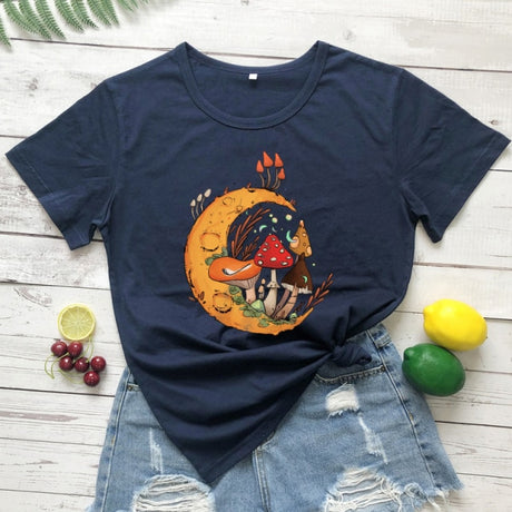 Moon Mushies T-shirt Cottagecore