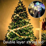 Christmas Fairy Lights Ribbon Bows With 50 LED 5M
