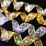 Christmas Fairy Lights Ribbon Bows With 50 LED 5M