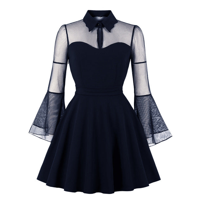 Sabrina Butterfly Flare Sleeve 90s Witch Midi Dresses