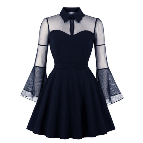 Sabrina Butterfly Flare Sleeve 90s Witch Midi Dresses