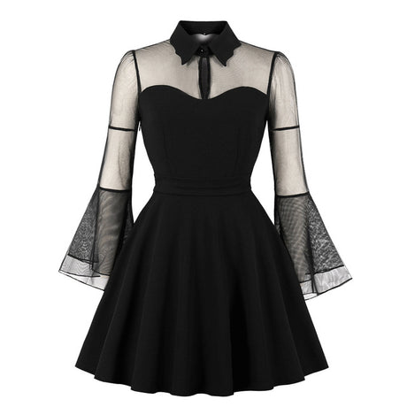 Sabrina Butterfly Flare Sleeve 90s Witch Midi Dresses