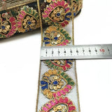 1 Yard Sequin Lace Trim Embroidered Ribbons Handmade Sewing Supplies - Woodland Gatherer